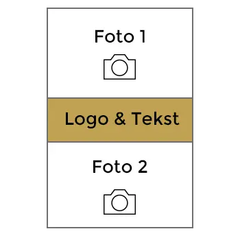Grote foto met 2 Foto's (verticaal)